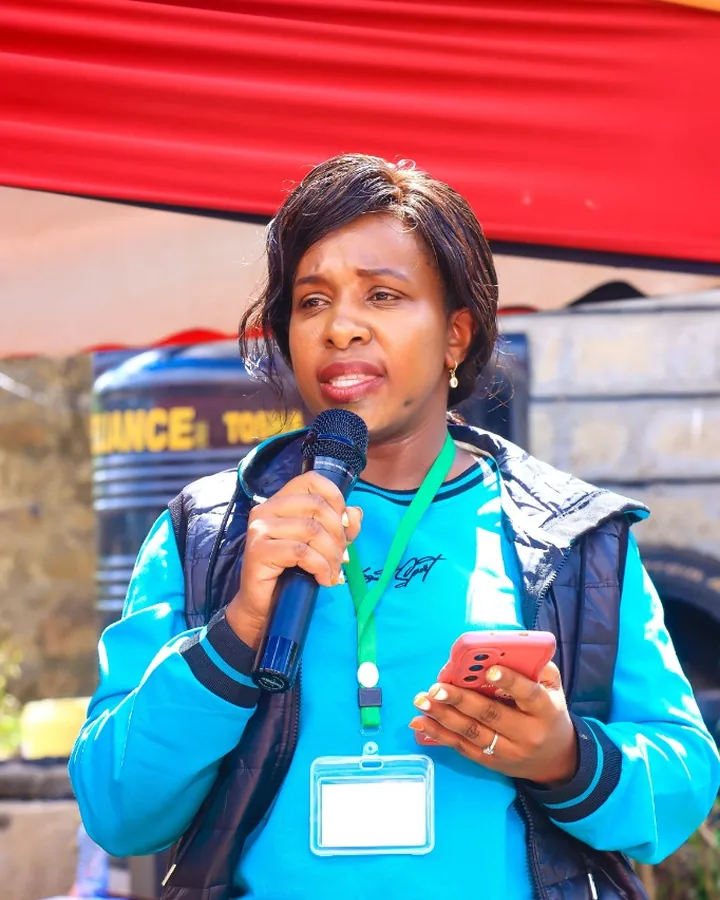 Ms. Jackline Kamusa speaking at the KMUA launch